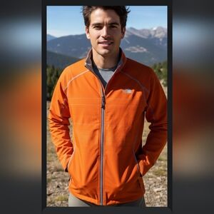 The North Face Flight Series Bright Orange/Gray Full-Zip Jacket Men's